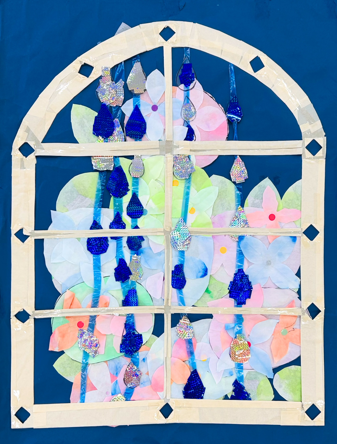 小窓からあじさい 小窓からあじさい