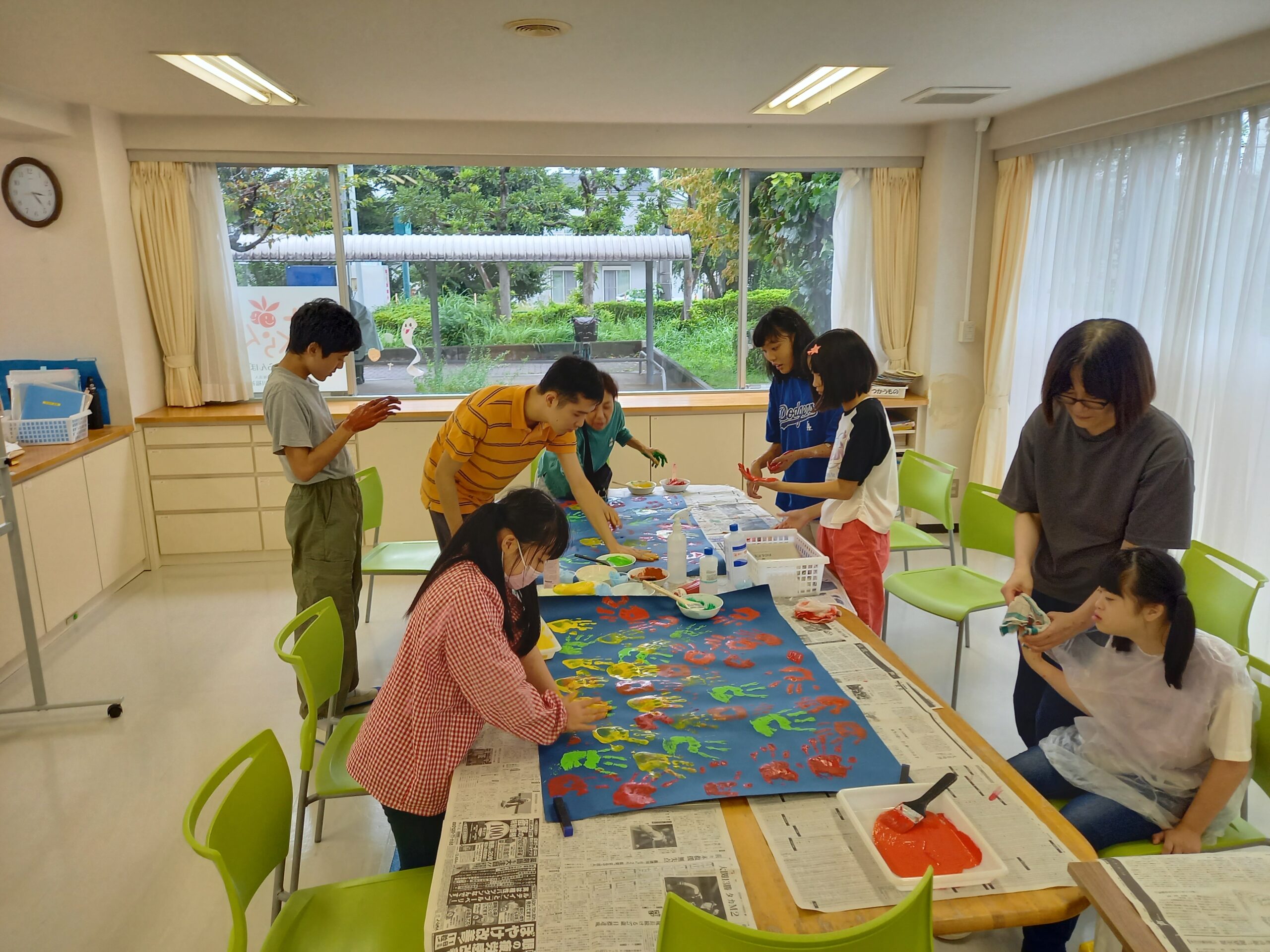 さくらんぼクラブアート制作風景 さくらんぼクラブアート制作風景